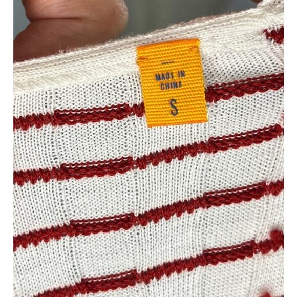 GUEST IN RESIDENCE Sz S Small Red White Stripe Ribbed Dress - Picture 4 of 10